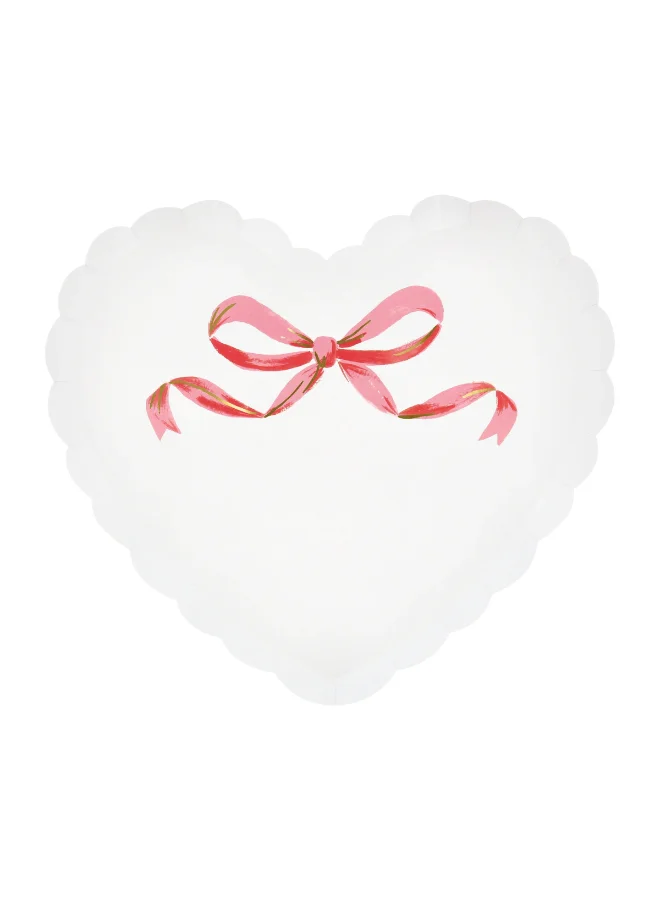 Meri Meri  Coquette Heart Plates - Pack of 8  | Best Price UAE